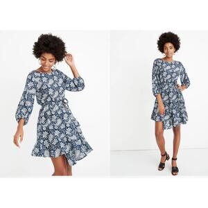 Apiece Apart Sabine Floral Mini Dress Womens Size 4 Boho Cottagecore Chic NEW